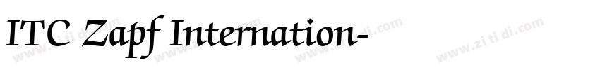 ITC Zapf Internation字体转换
